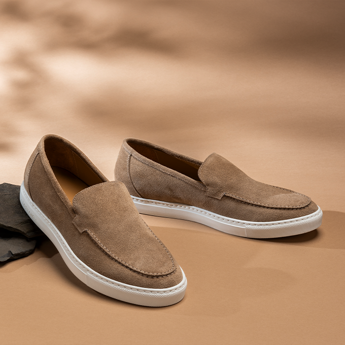 Edoardo - Beige Slip-On Shoes