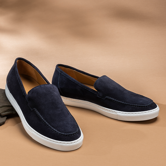 Edoardo - Blu Slip-On Shoes