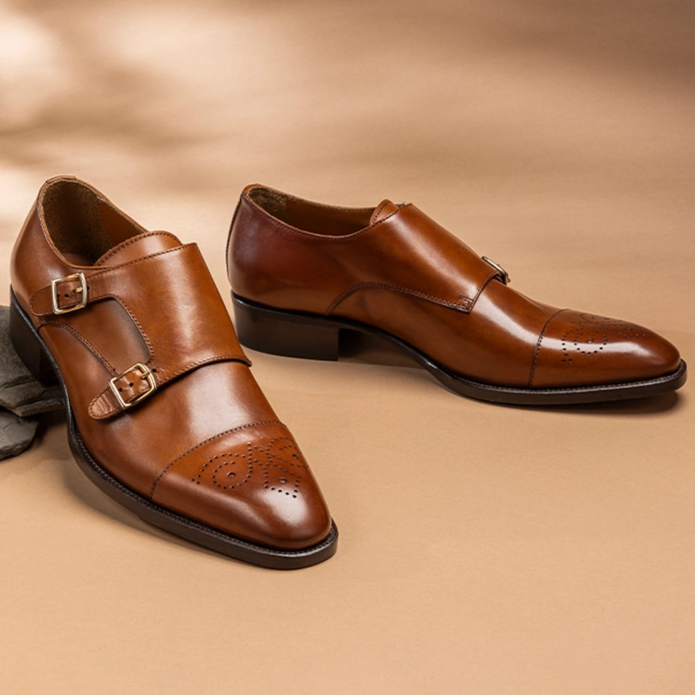 Armando - Marrone Monk-Straps