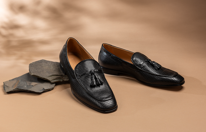 Gianni - Nero Tassel Loafers