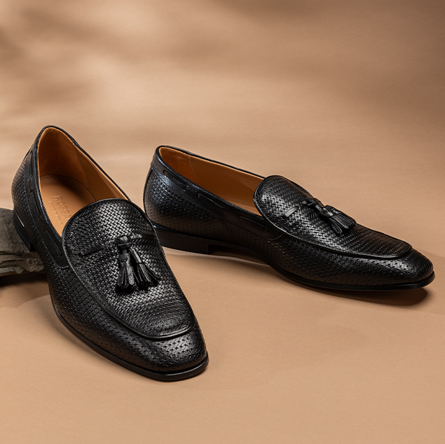 Gianni - Nero Tassel Loafers