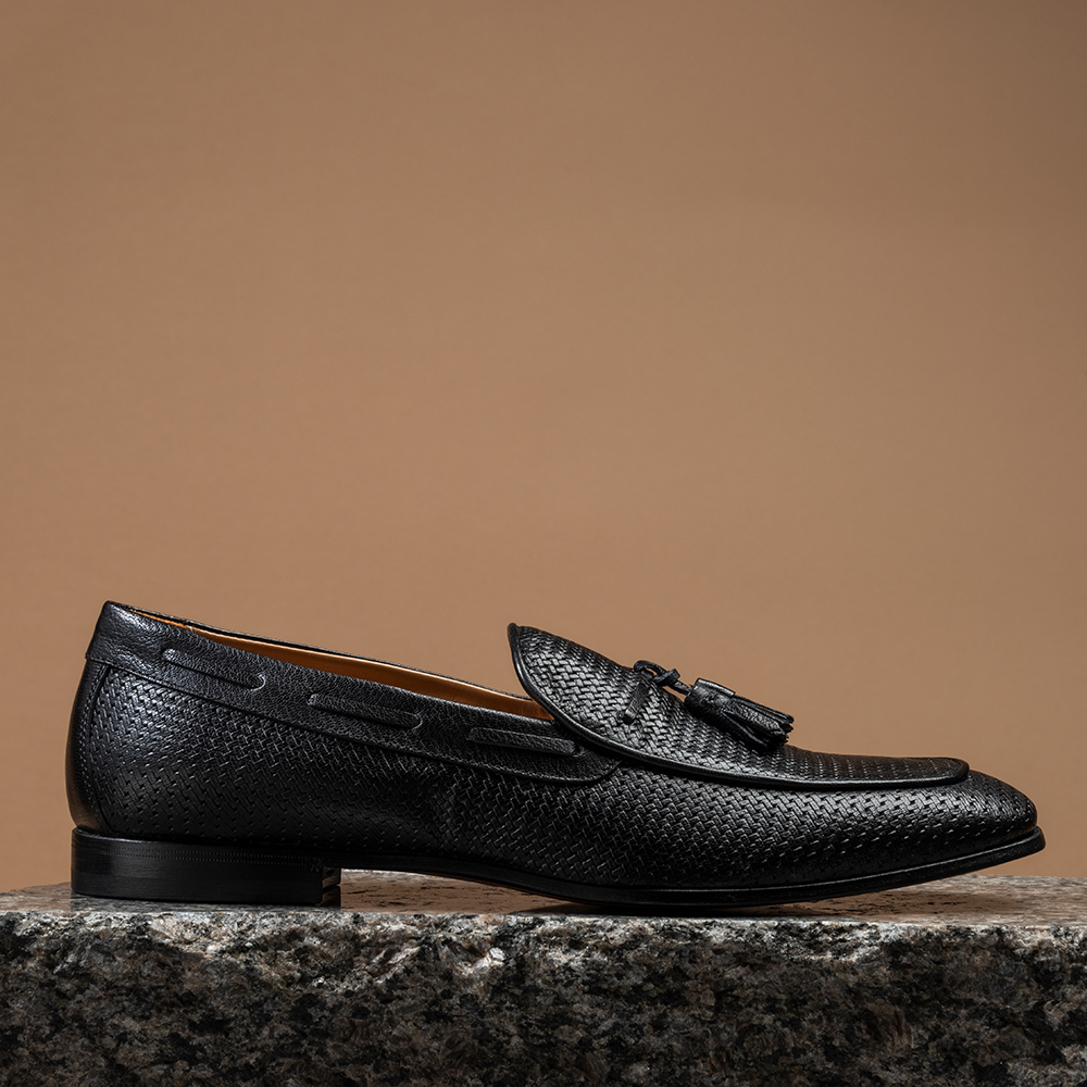Gianni - Nero Tassel Loafers