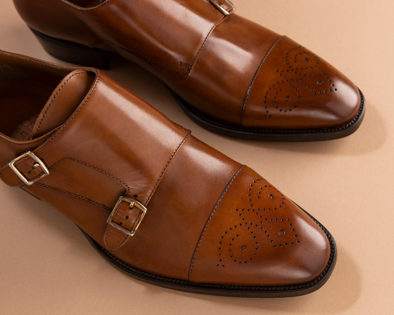 Armando - Marrone Monk-Straps