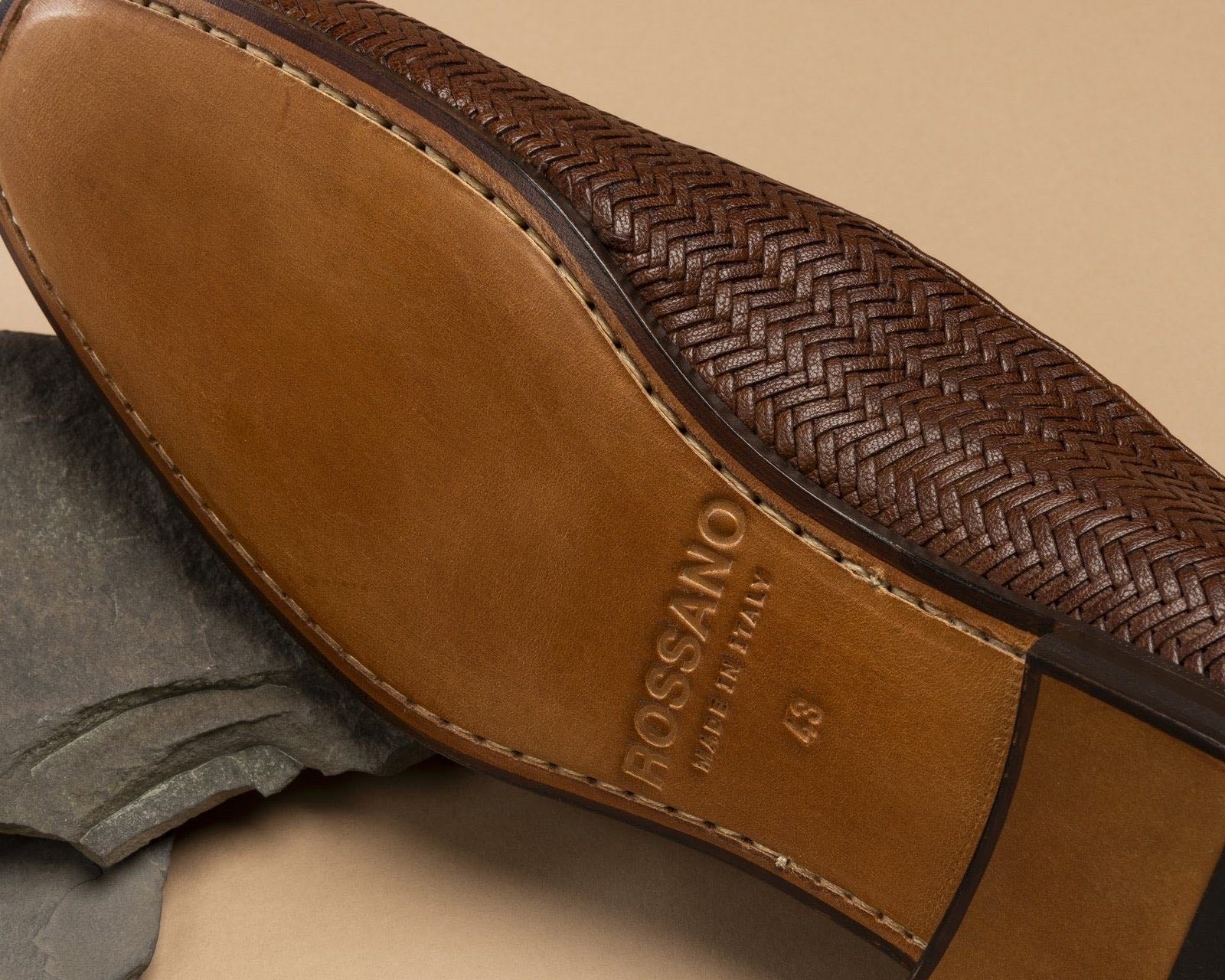 Leather sole and branded insole detail